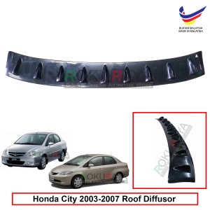 Honda City SEL (4th Gen) 2002-2008 Vortex Generator Shark Fin Aerodynamic Rear Top Roof Diffuser Diffusor